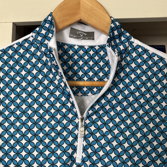 Callaway, Opi Dry Women's Geo Print Golf Polo Shirt, Small - Picture 3 of 11